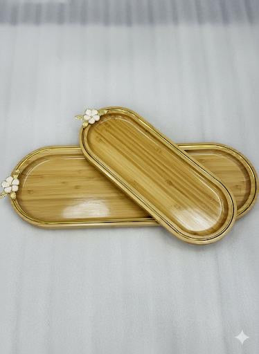 2 piece luxury wooden platter