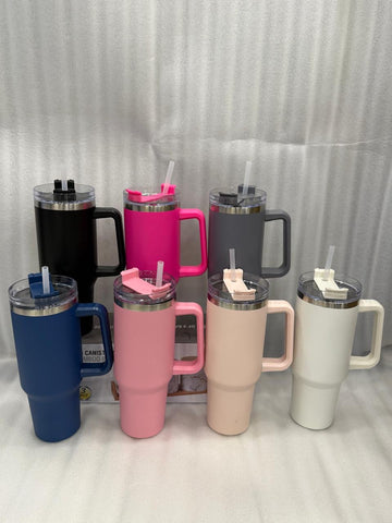 MSZM orginal 40oz premium insulated tumbler with handle and straw