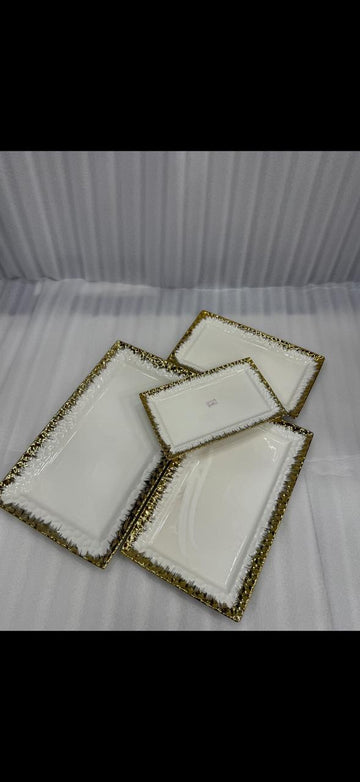 4 piece luxury gold platters